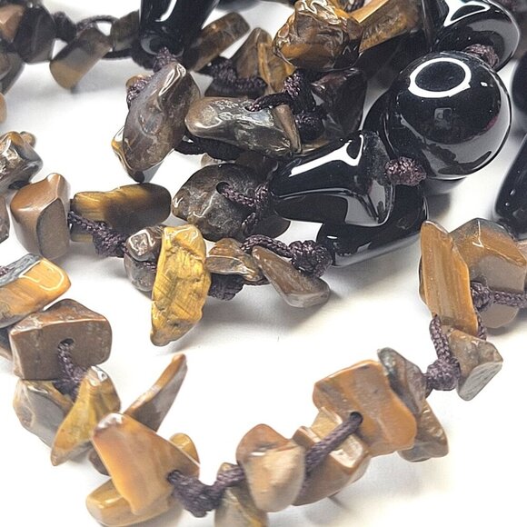 Tigers Eye Small Chips Necklace - Picture 6 of 9